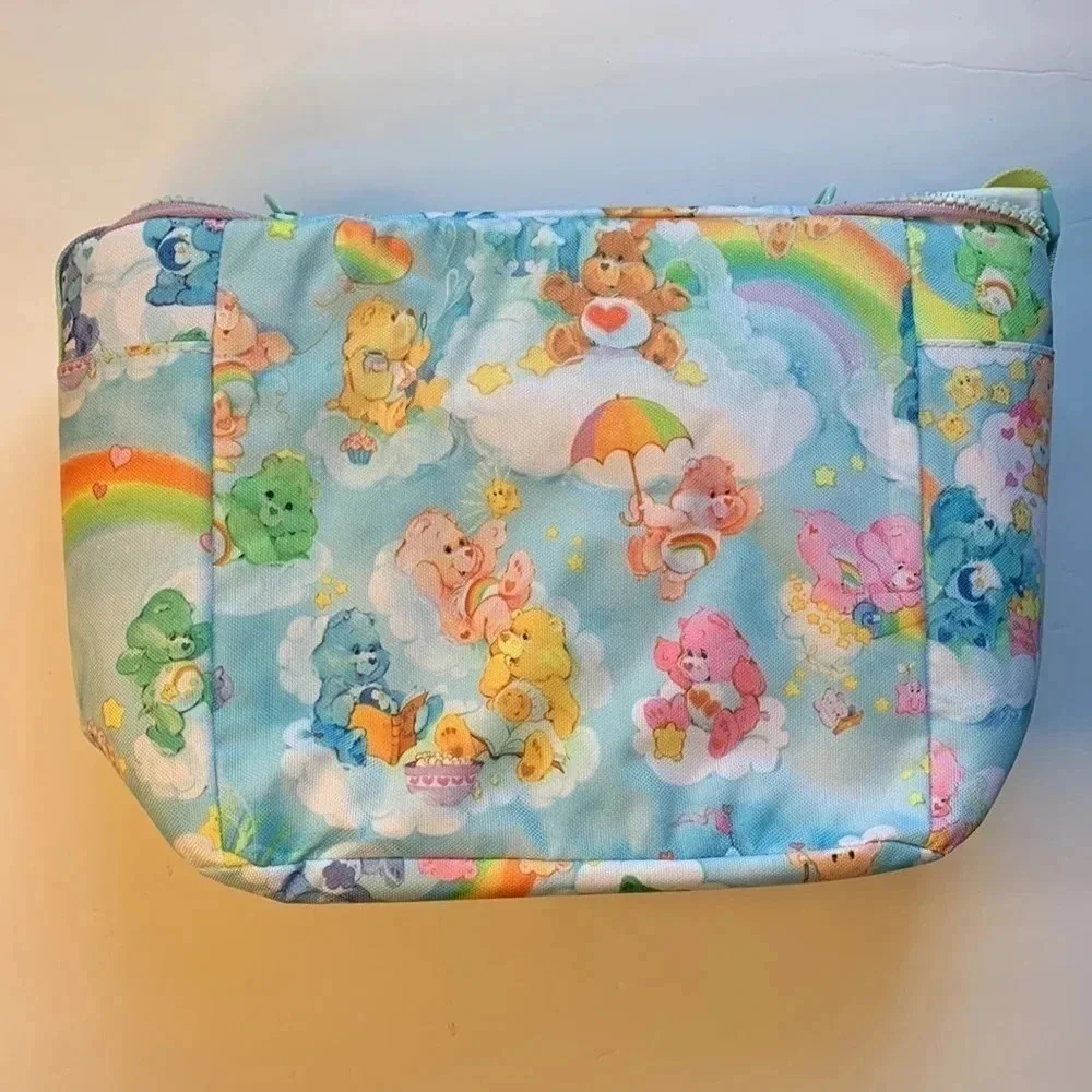 Care Bears 9 Can Insulated Square Lunch Pail Cooler Bag NWT